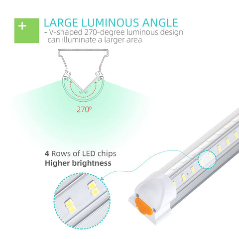 SUERCAI.YO 3FT LED Shop Light side view highlights slim profile for tight spaces.