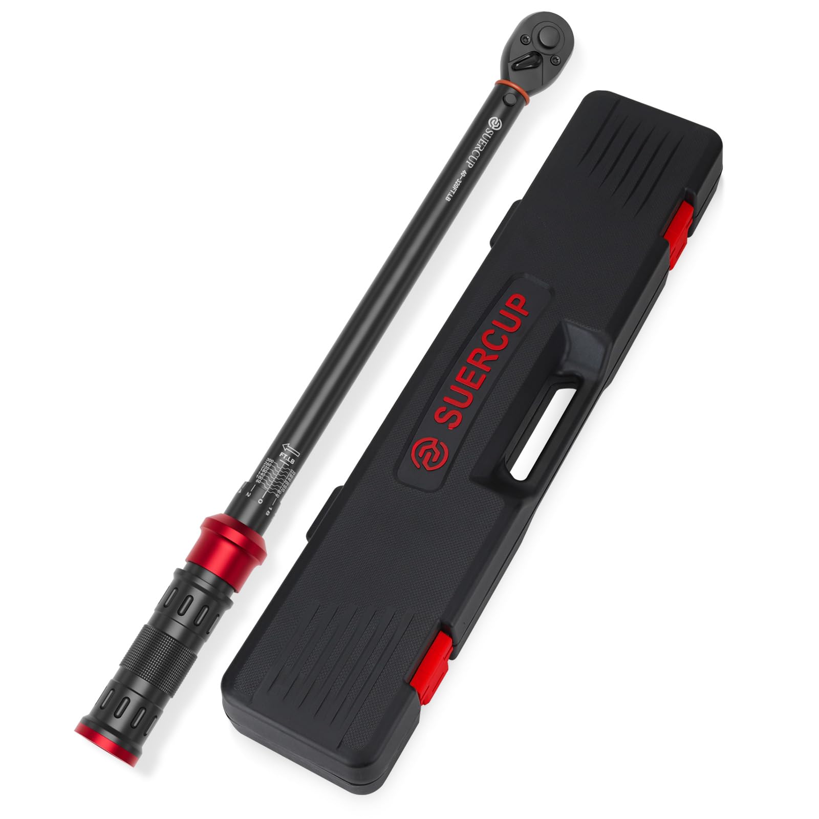 SUERCUP half-inch torque wrench with locking knob for quick setup