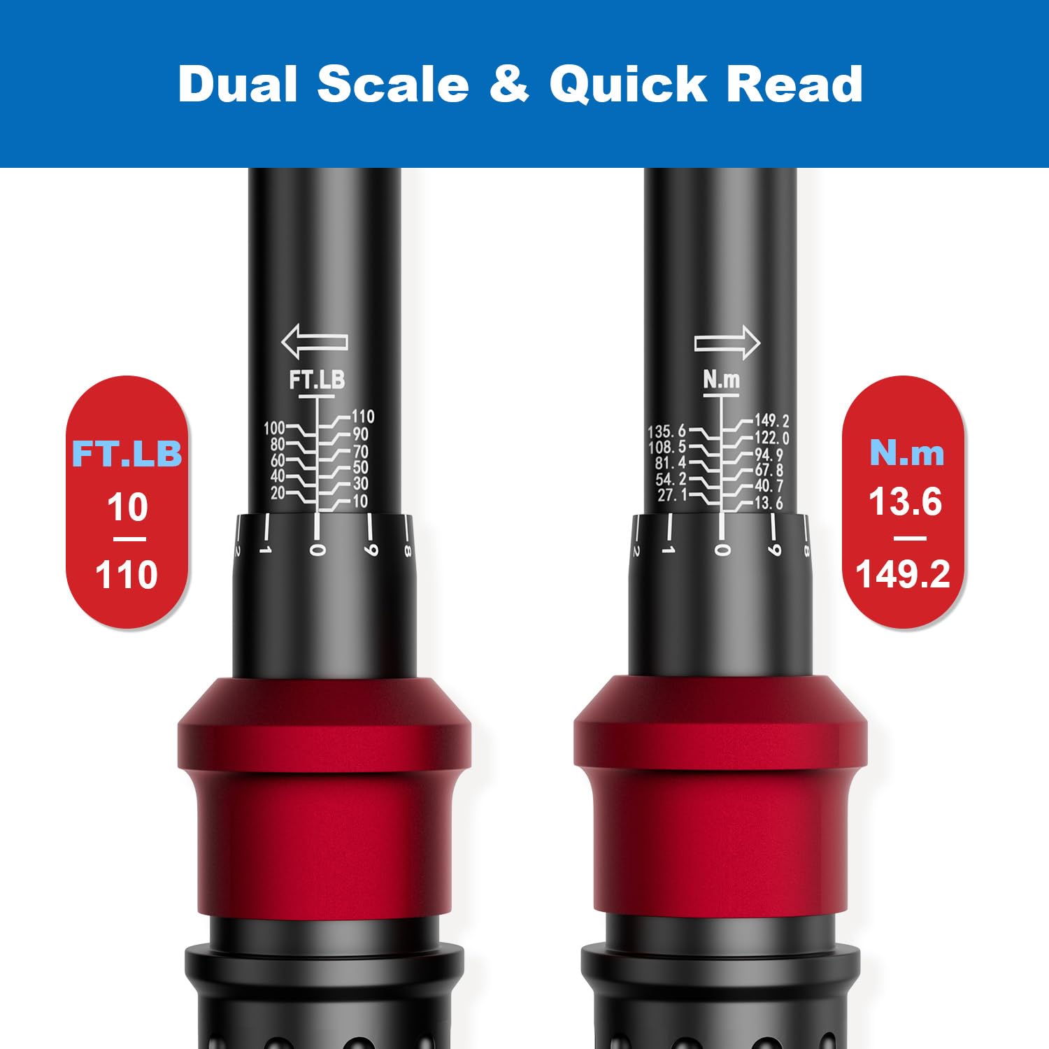 Non-slip knurled handle provides a comfortable grip for precise tightening.