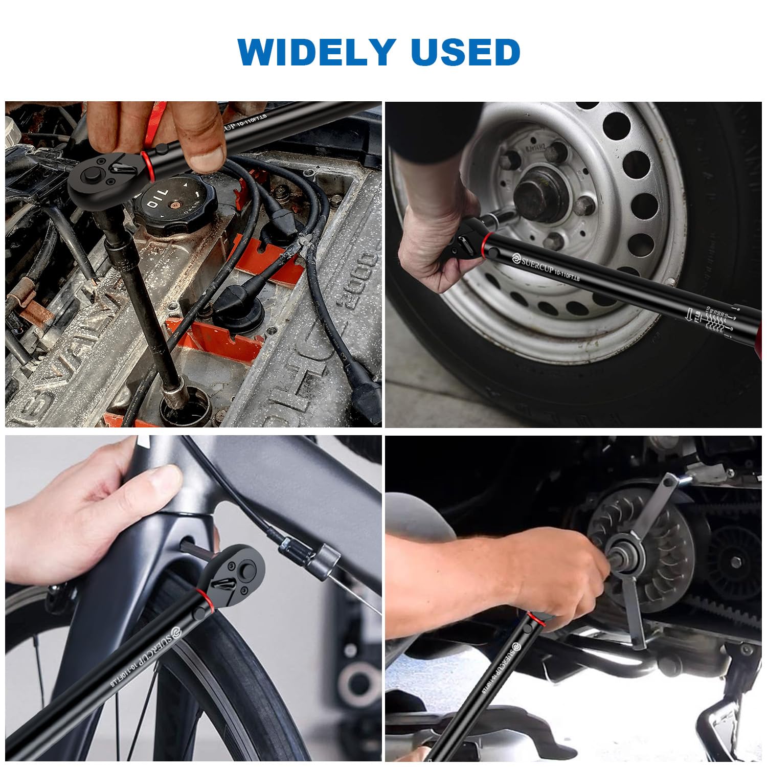 Sturdy plastic shell storage box keeps the SUERCUP wrench organized and portable.