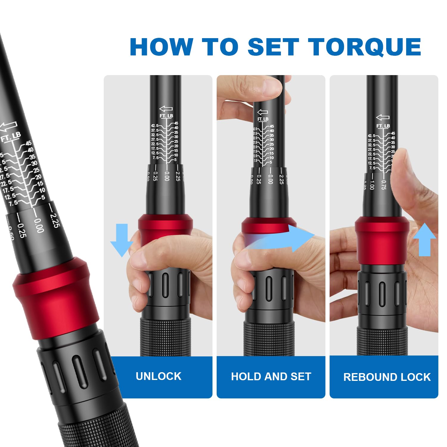 SUERCUP quick torque setting locking knob enables fast, repeatable adjustments