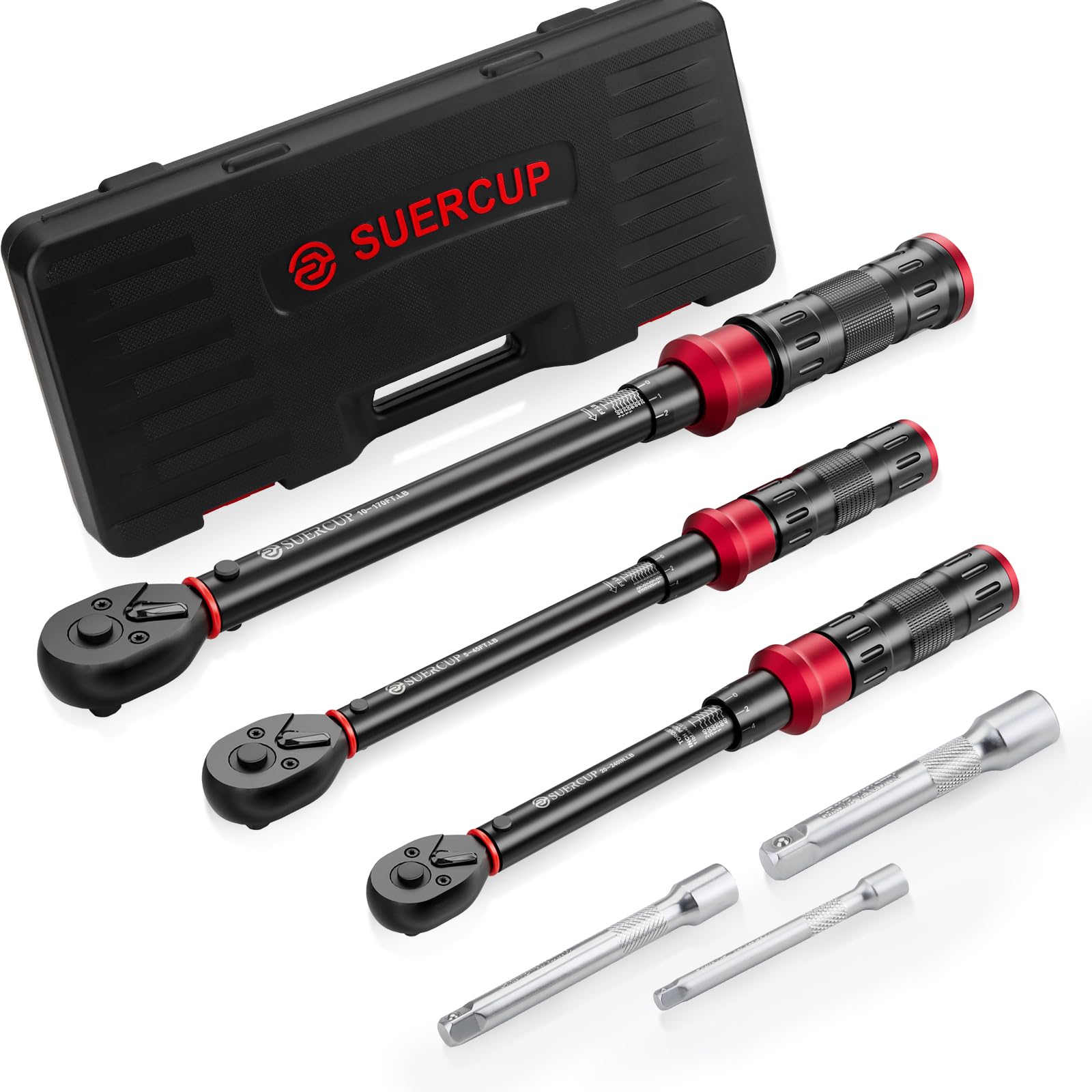 SUERCUP torque wrench set with 20-240in-lb range for precise bicycle maintenance.