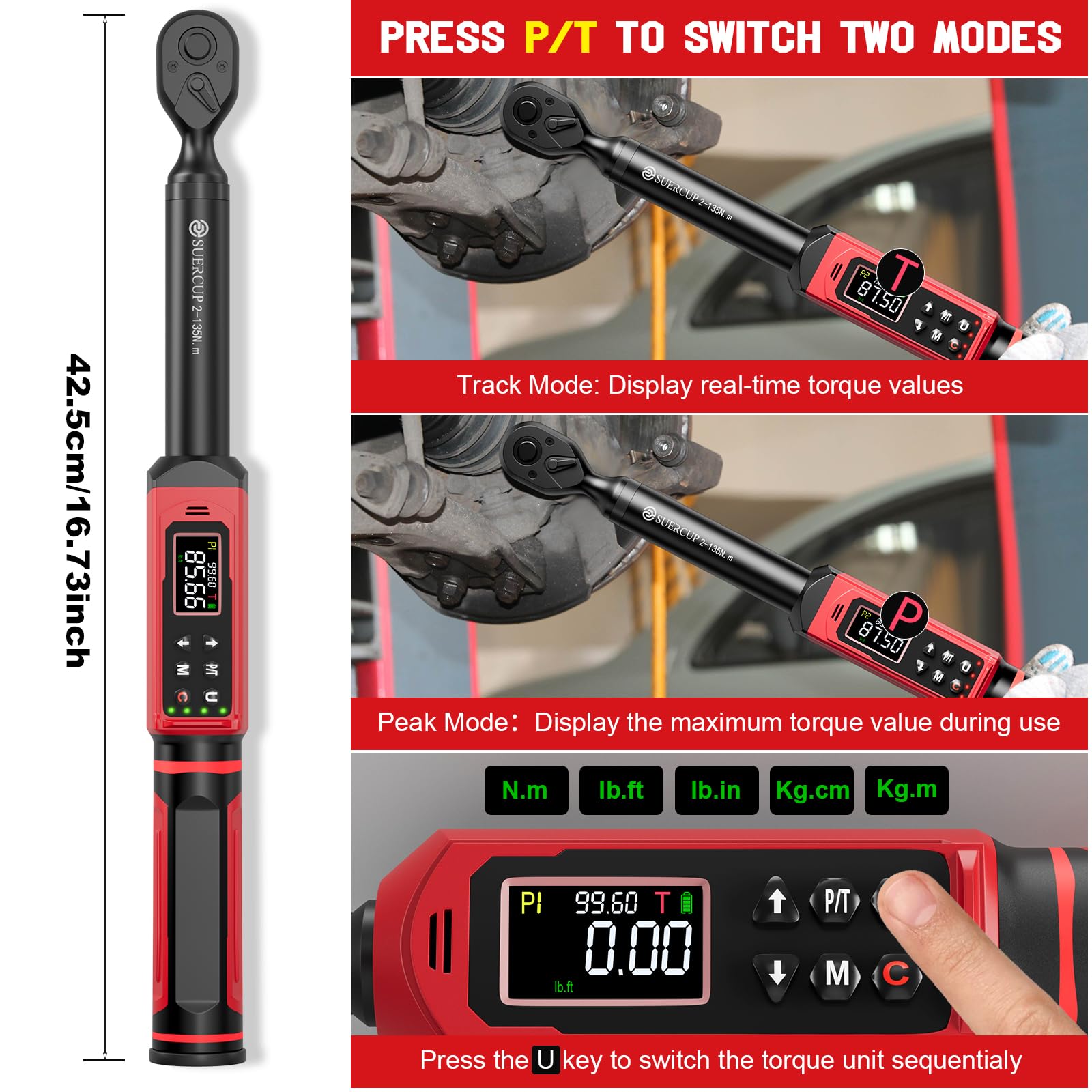 SUERCUP track mode shows real-time torque for controlled application