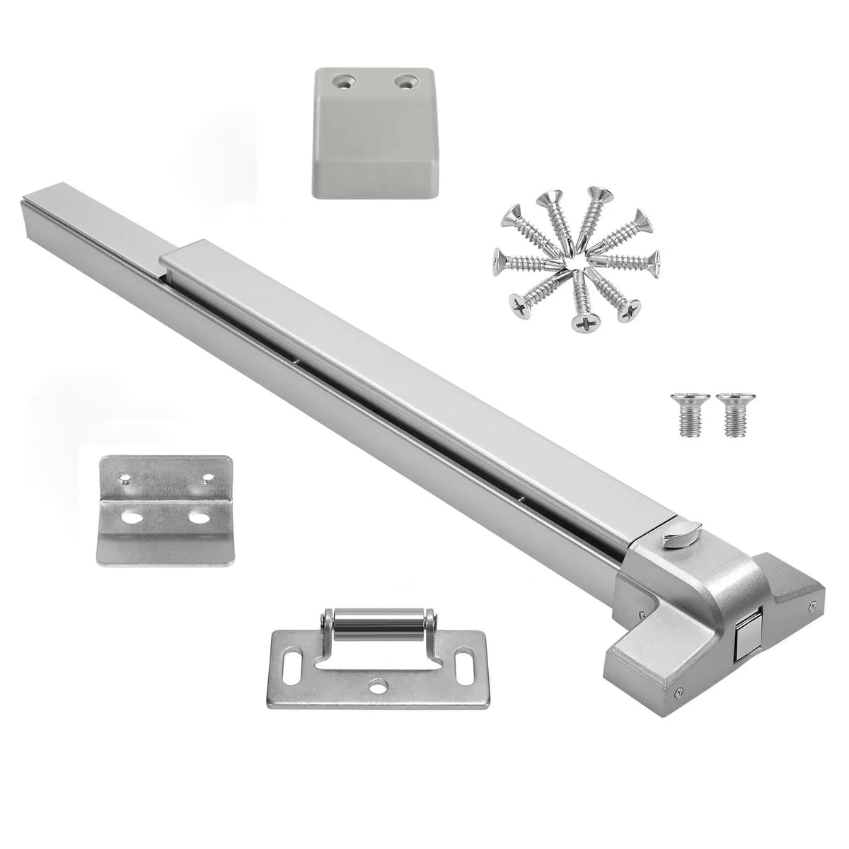 suermany 31-inch painted aluminum panic bar front view for quick emergency egress