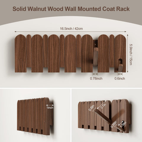 Sueuapp space-saving wall-mounted coat rack for small entryways.