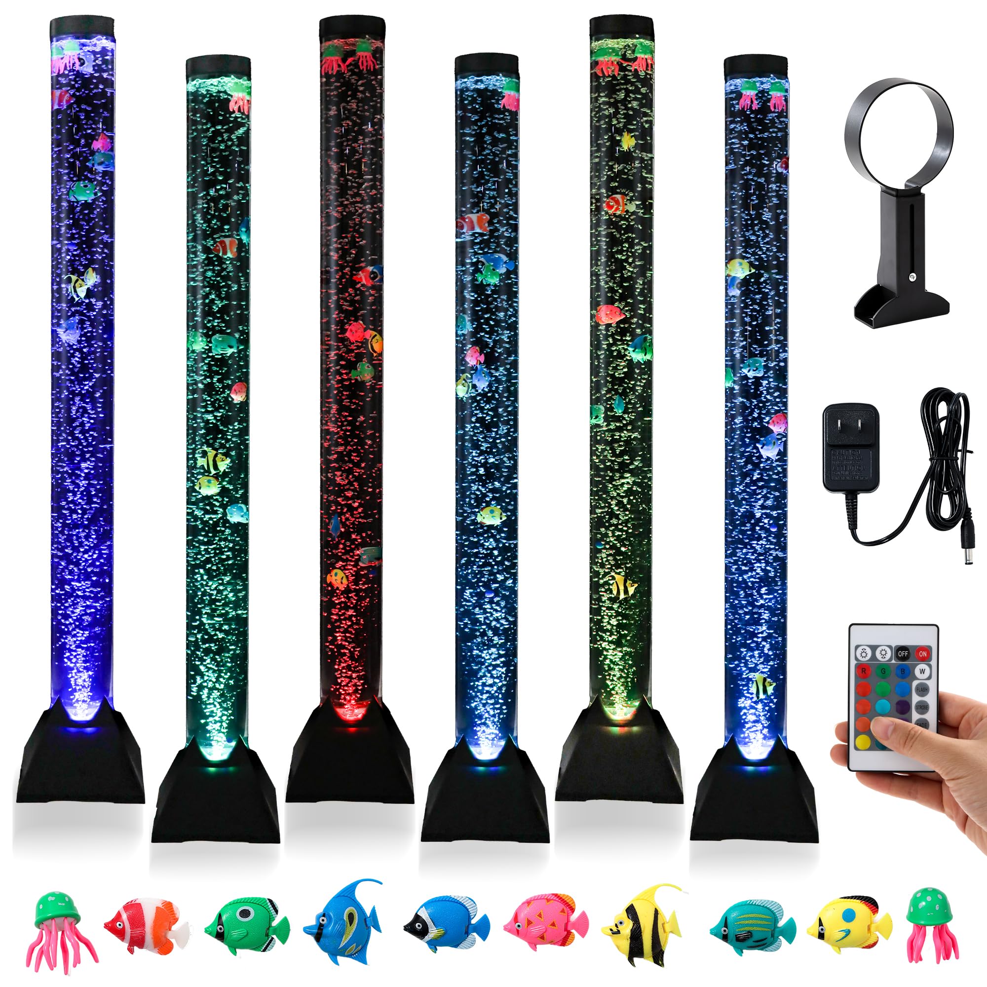 SUFUS large 4ft sensory bubble tube creates calming focal point in sensory spaces.