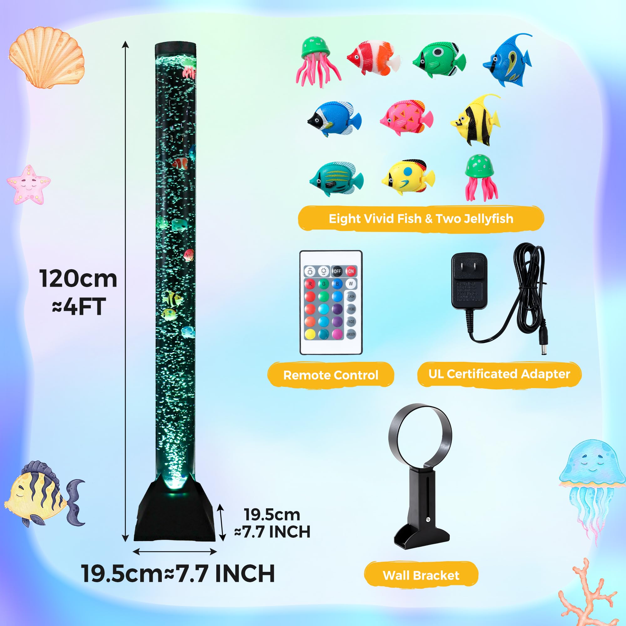 SUFUS LED color-changing lights set a soothing mood.