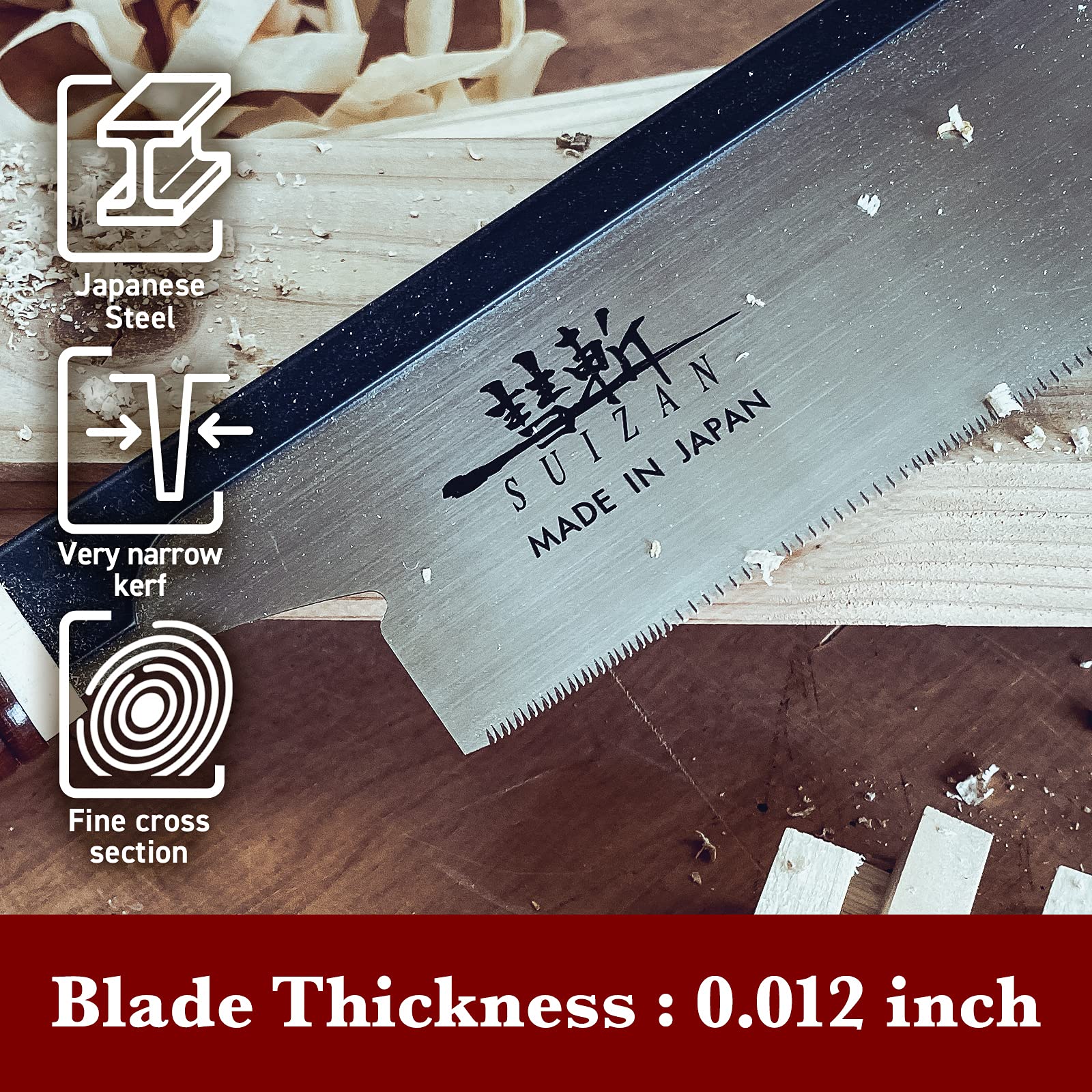 SUIZAN Dozuki blade in a lightweight design setup.
