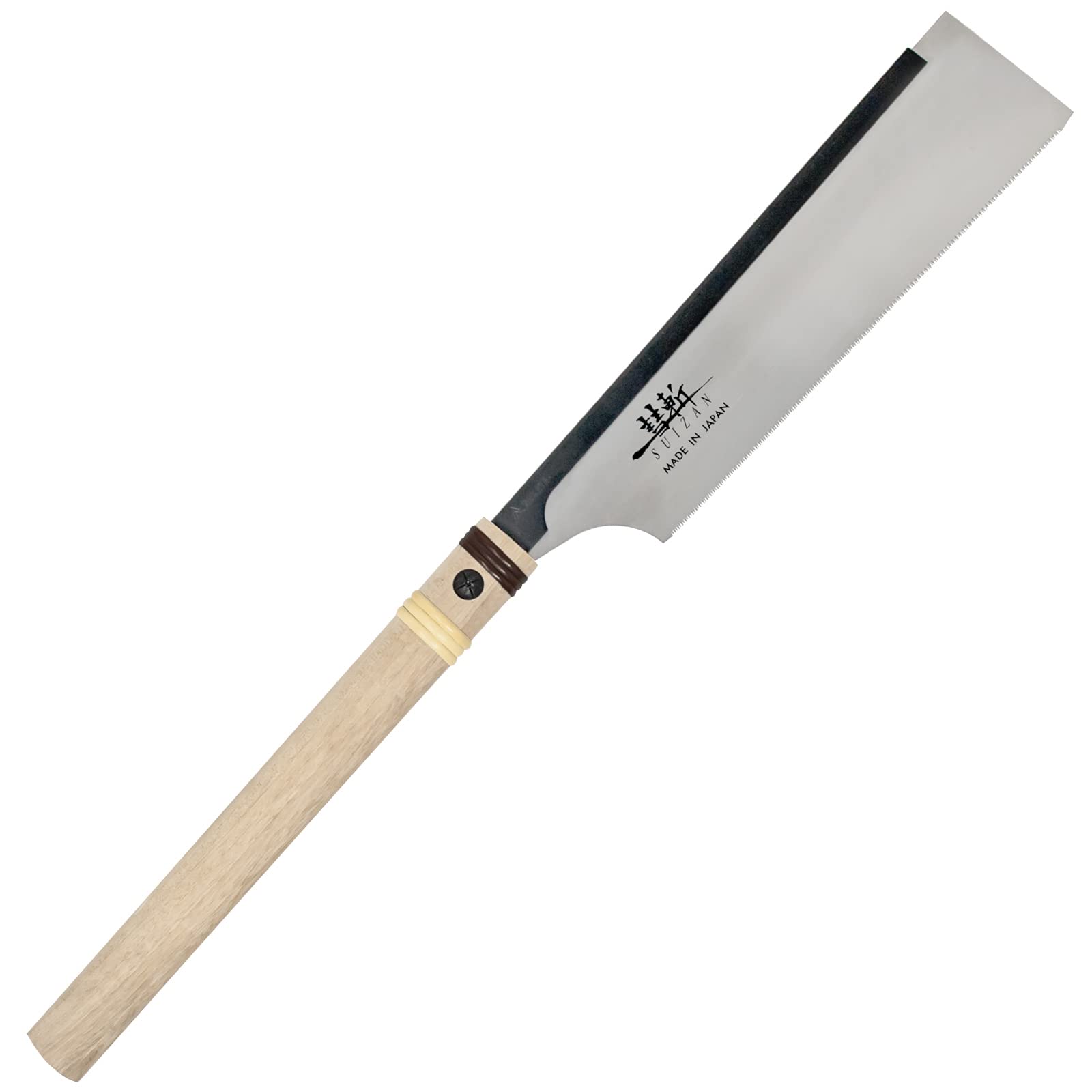 SUIZAN Dozuki Dovetail Saw 9.5-inch crosscut in hand for precise, clean edges.