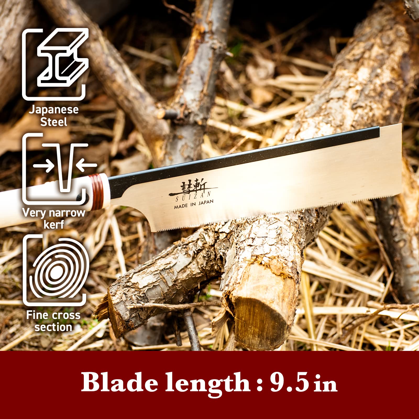 SUIZAN Dovetail saw blade 0.012-inch thickness enables fine, precise cuts.