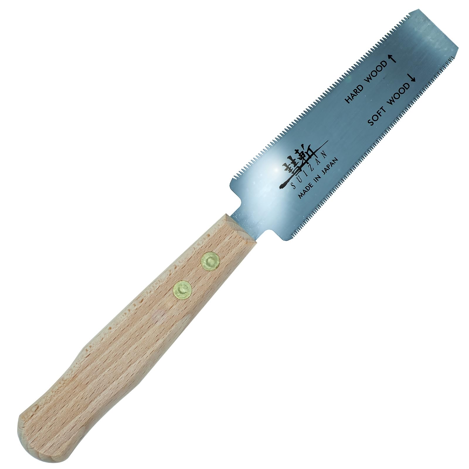 SUIZAN flush cut saw 5in edge close-up highlights pull-cut precision.