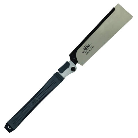 SUIZAN folding dozuki dovetail saw closed for compact storage, handy for mobile workshops