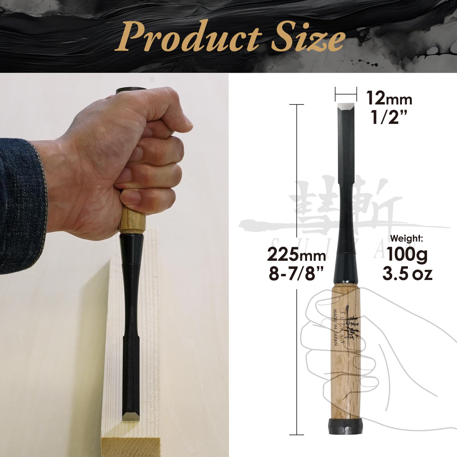 SUIZAN Japanese wood chisel assembled tool ready for use