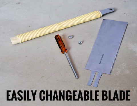 SUIZAN Ryoba replacement blade rip-cut side ideal for straight ripping.