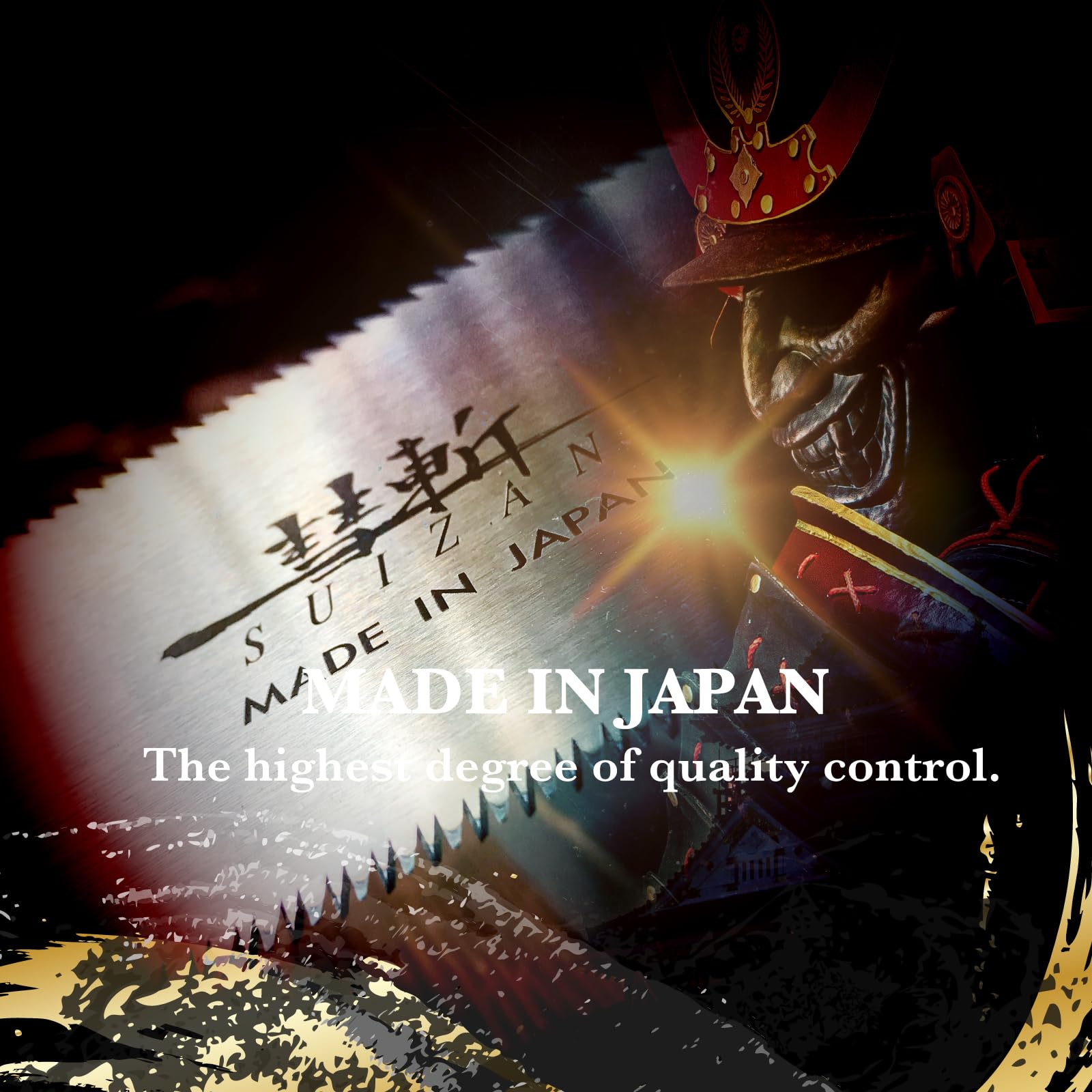 SUIZAN Ryoba pull saw cutting edge in action delivers precise cuts.