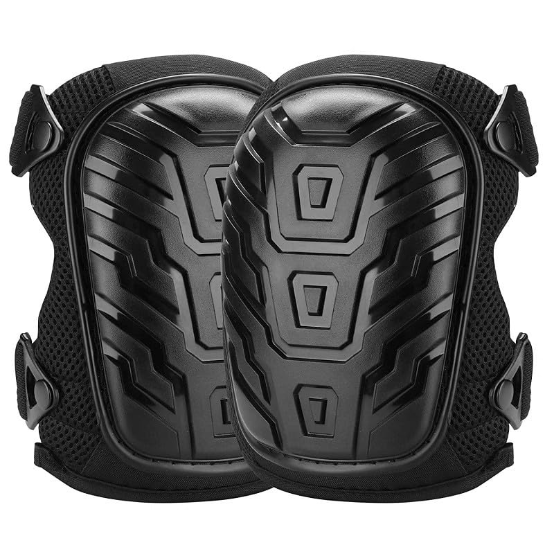 SUJAYU knee pads front view with cushioned gel core for kneeling comfort