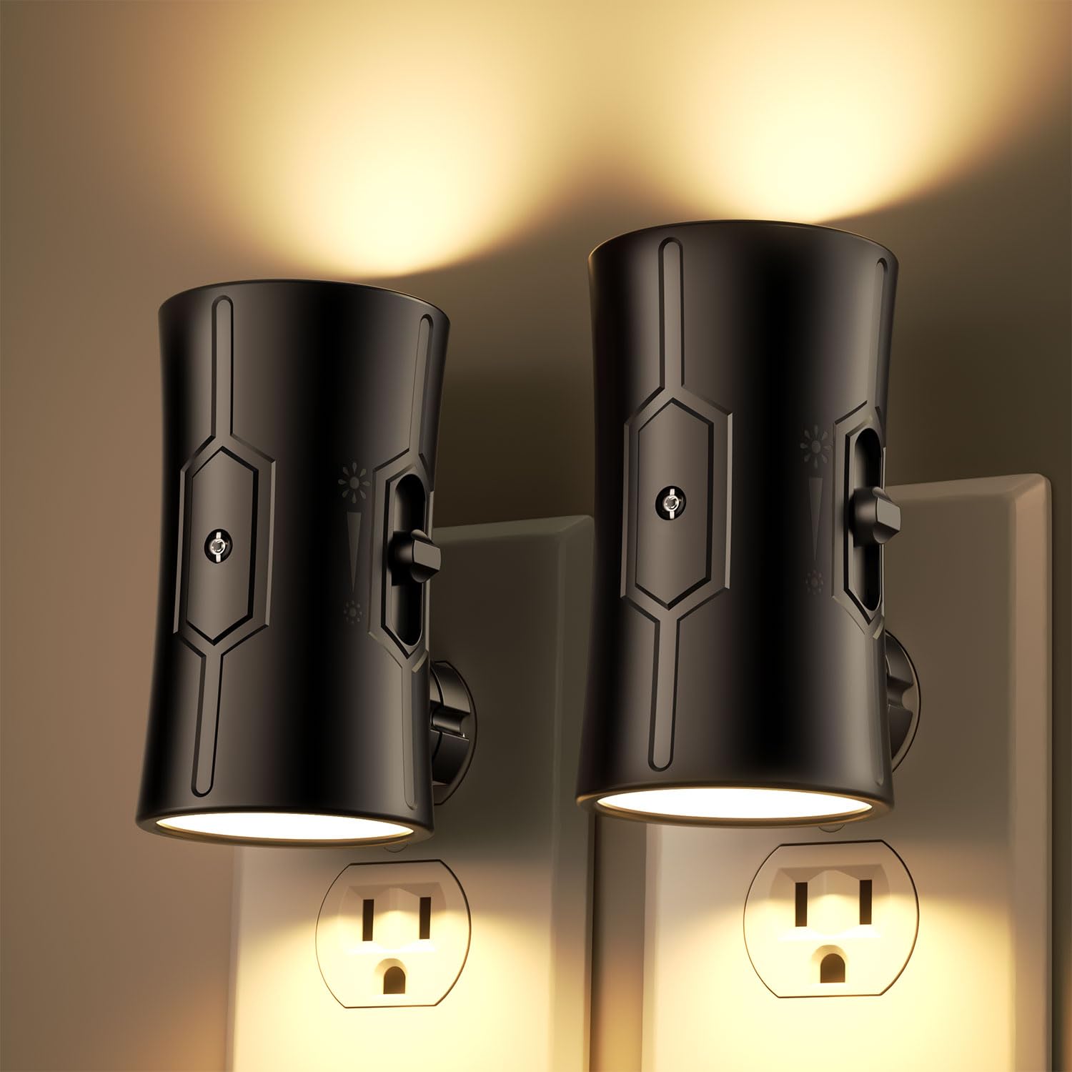 Sujeet LED night light with dusk-to-dawn sensor for gentle hallway illumination.