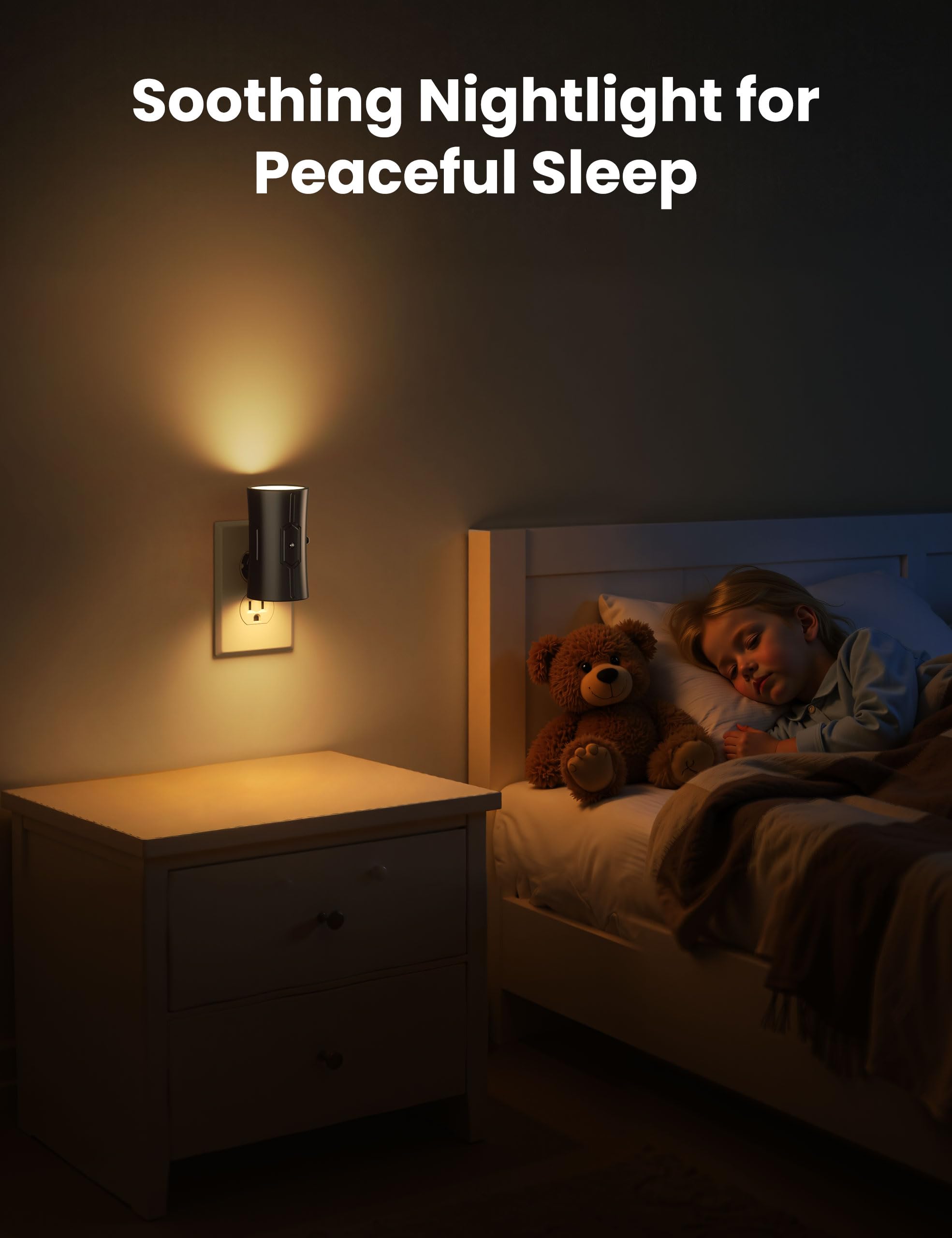 Sujeet night light suitable for bedrooms, hallways, bathrooms.