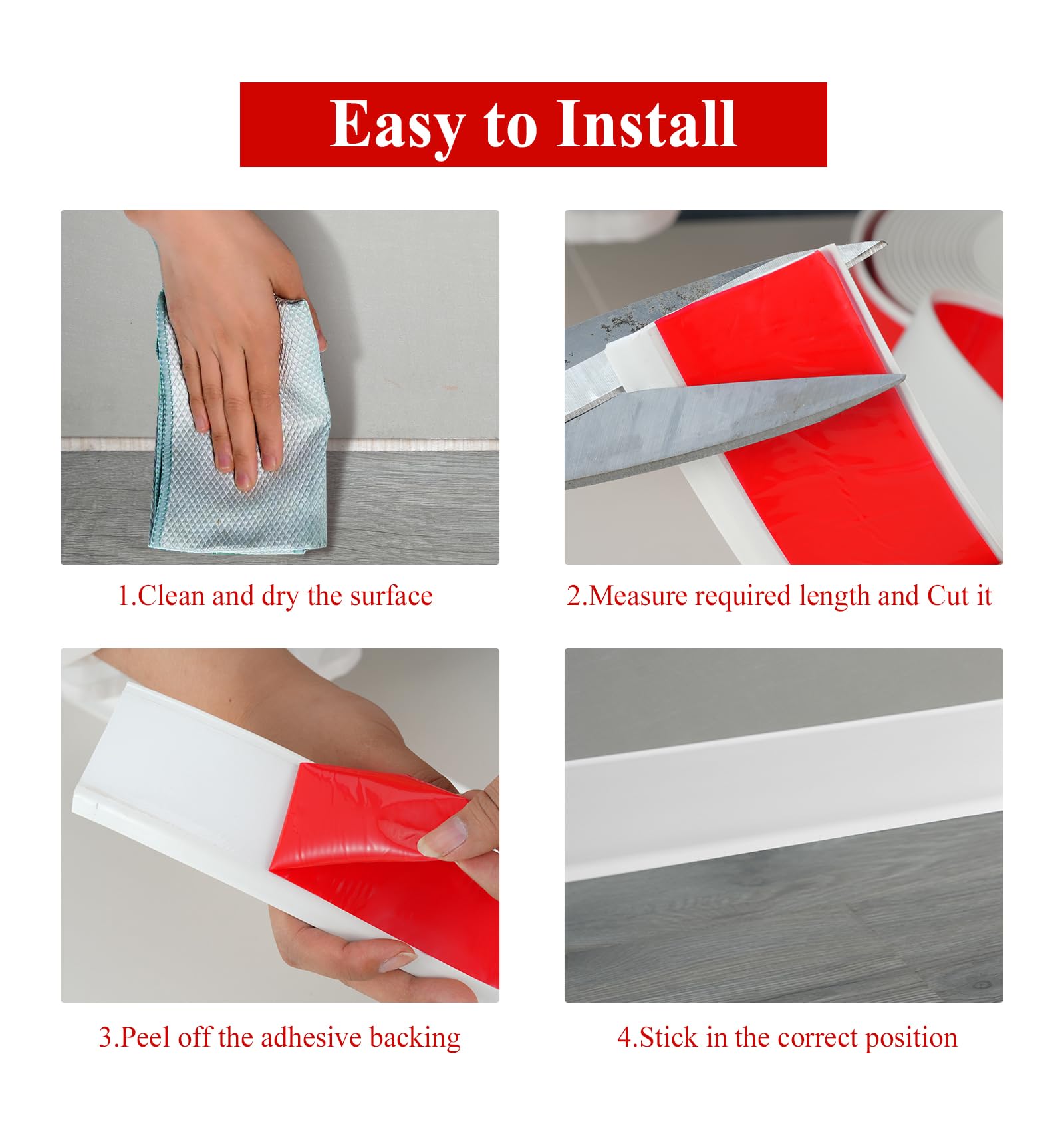 SUJIAMEI vinyl baseboard protecting corners and simplifying cleaning