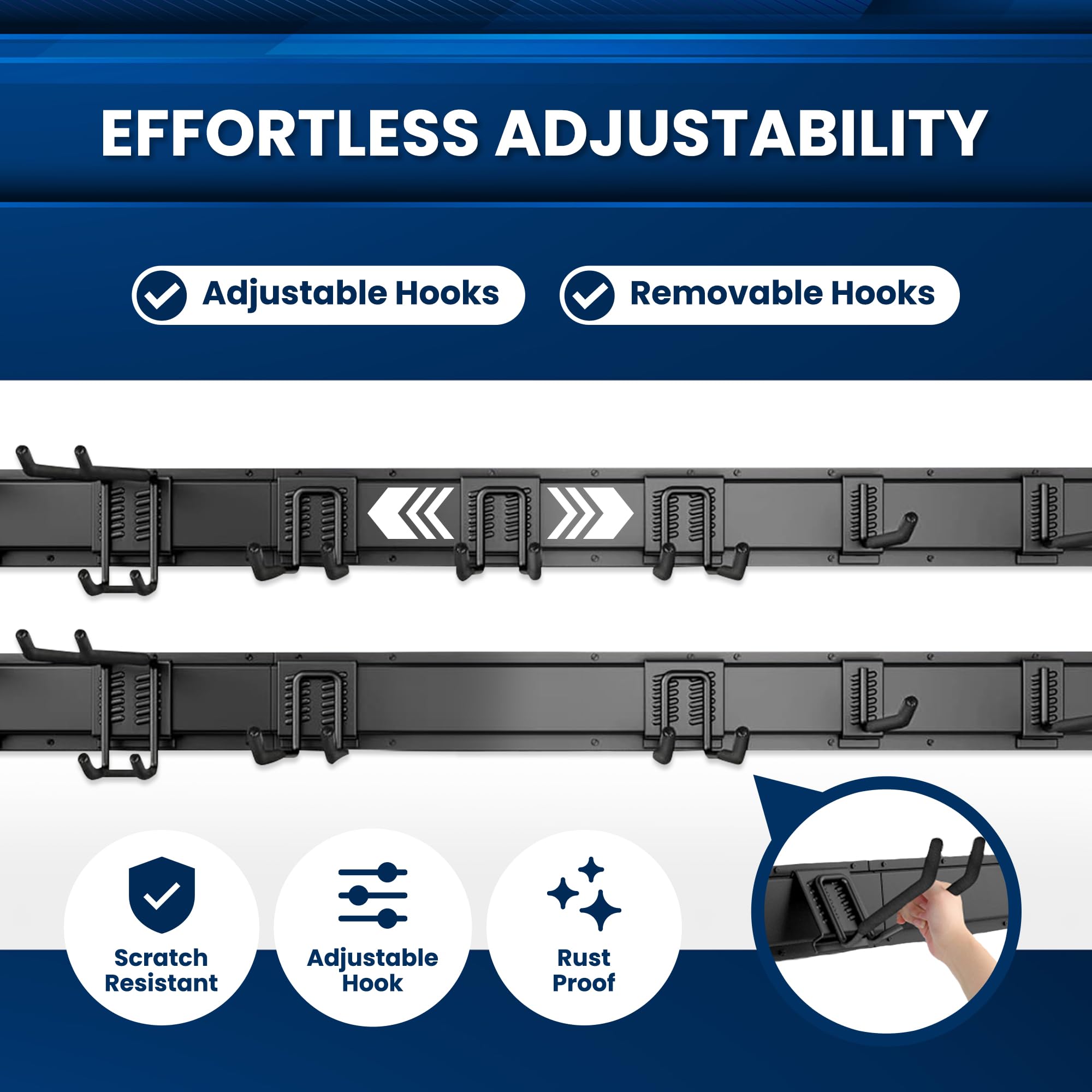 SUKIZZ durable all-metal construction provides long-lasting garage storage.