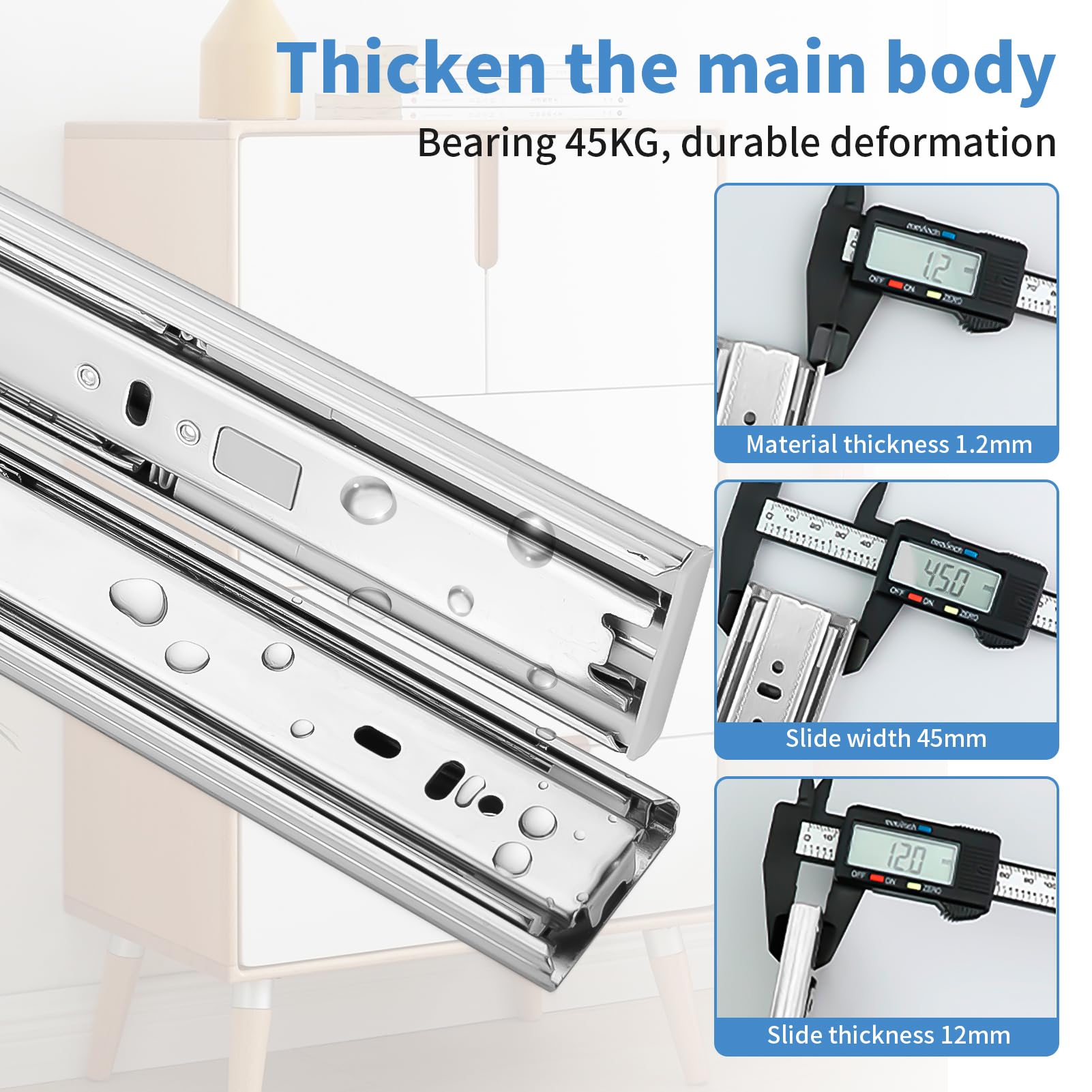 Screw pack included for straightforward installation of Sulawskys slides.