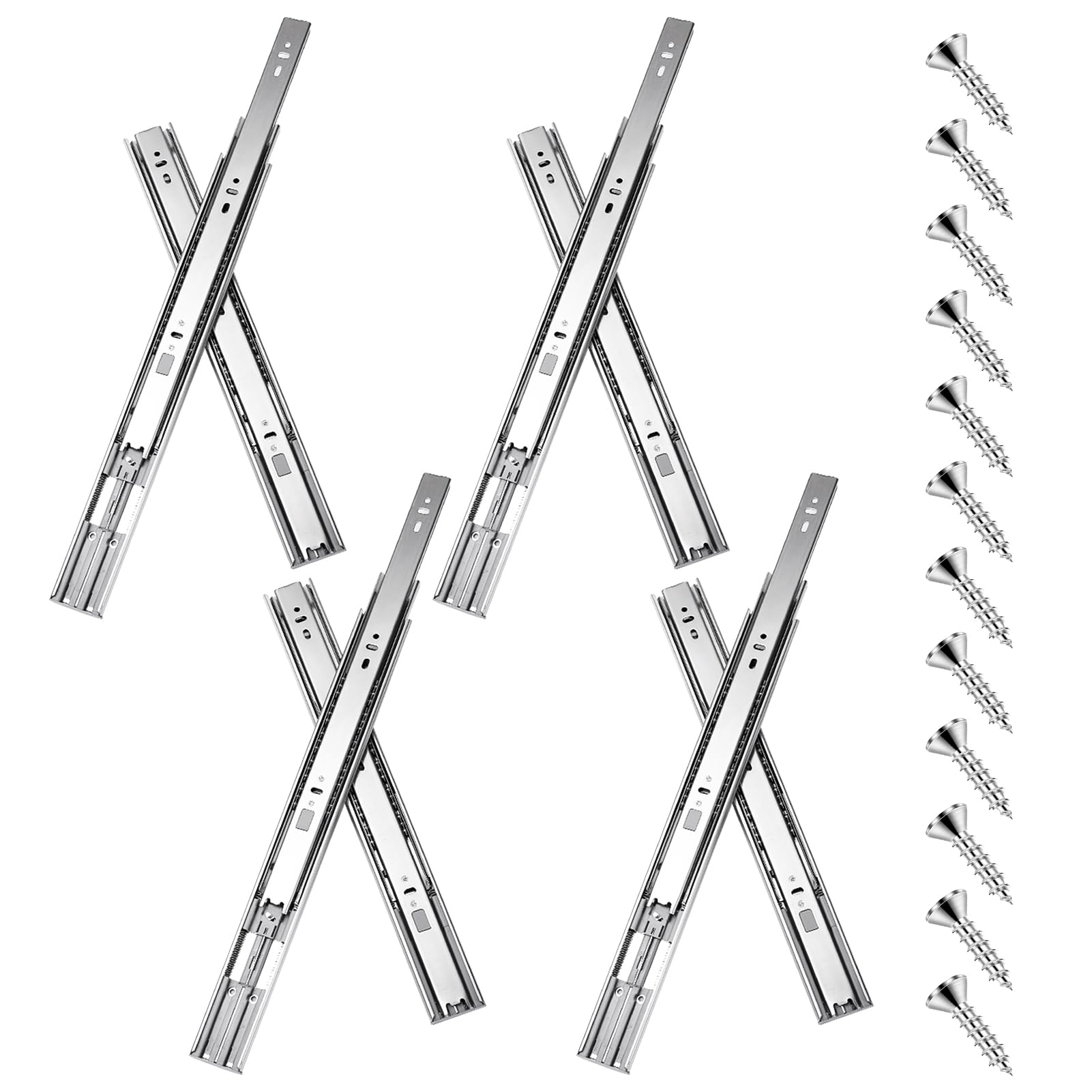 Sulawskys 16-inch soft-close drawer slides provide quiet operation for kitchen drawers.