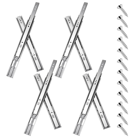 Sulawskys 16-inch soft-close drawer slides provide quiet operation for kitchen drawers.