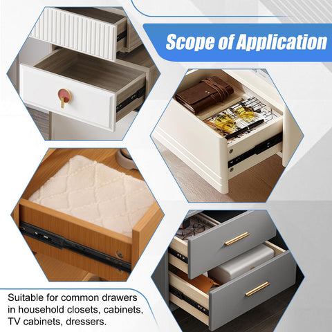 Sulawskys 3-fold full-extension for complete drawer access.
