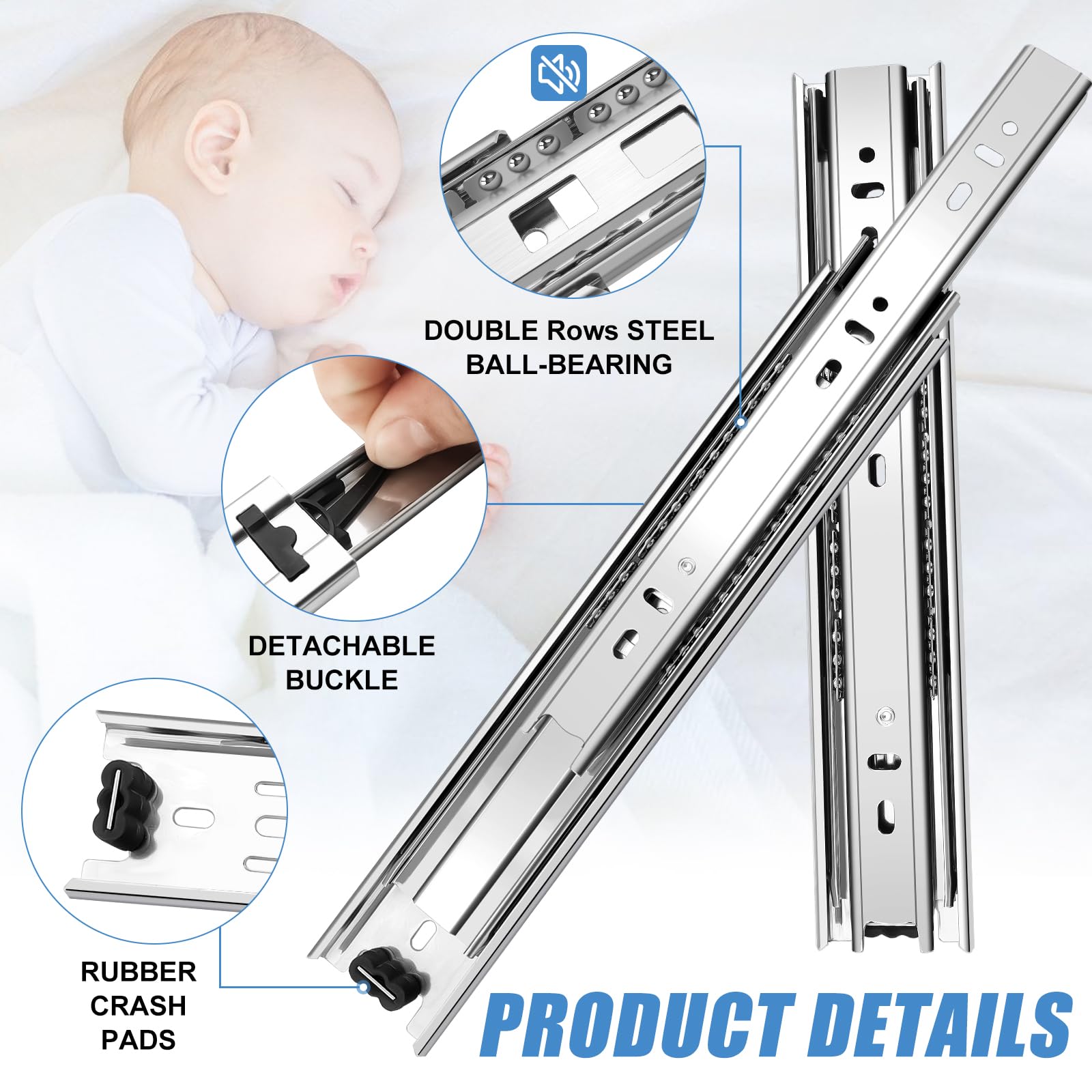 Sulawskys four-pair pack with screws for quick kitchen cabinet upgrades.