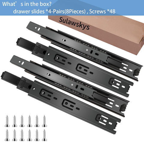 Detachable 3-fold rail on Sulawskys slides for easy cleaning.