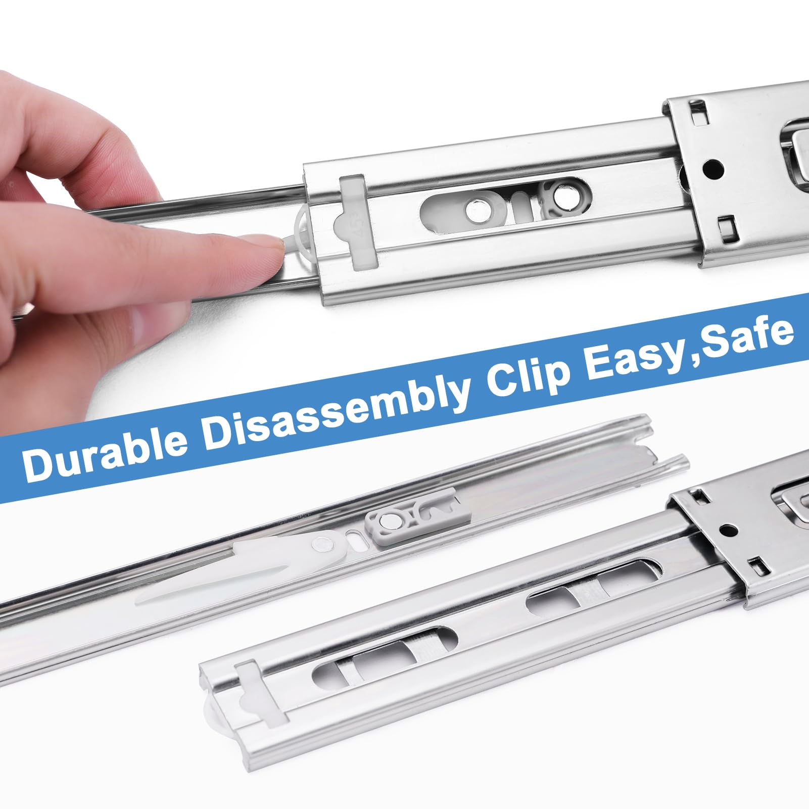 Sulawskys side-mount drawer slides ready for up to 100 lb loads.