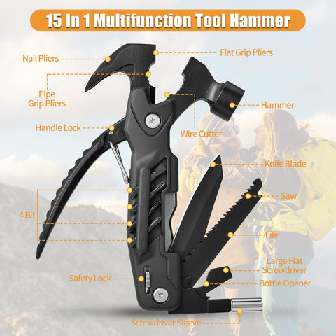 SULKADA foldable multitool hammer ready to fit in a compact backpack.