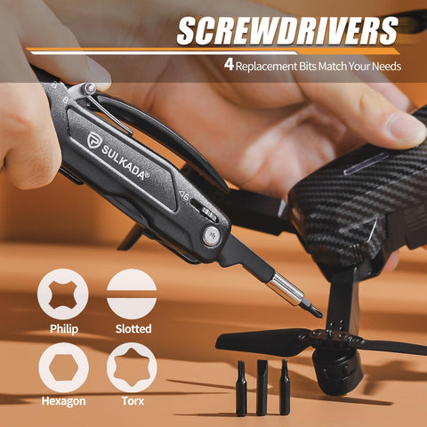 SULKADA screwdriver bits included to expand on-site repair options.