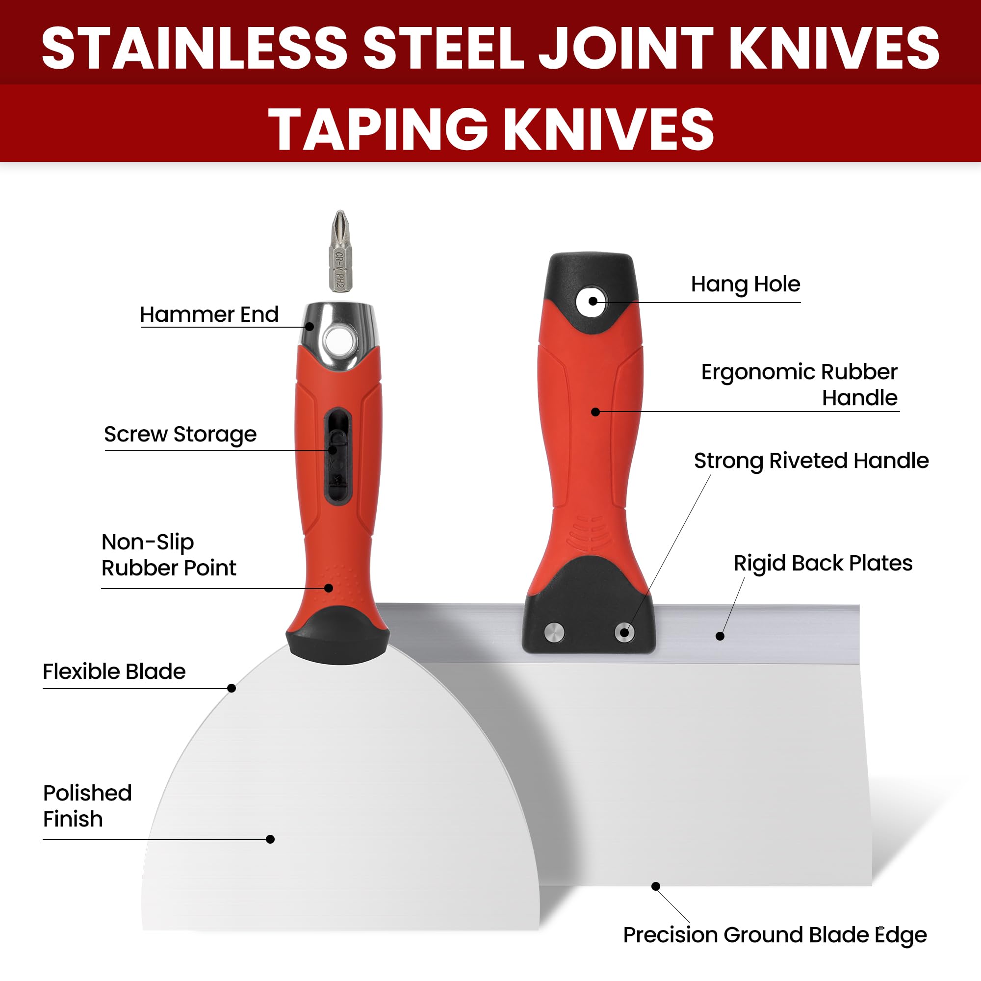 SUMED painter 9-in-1 multi-tool enhances scraping, nail pulling, and cleanup tasks.