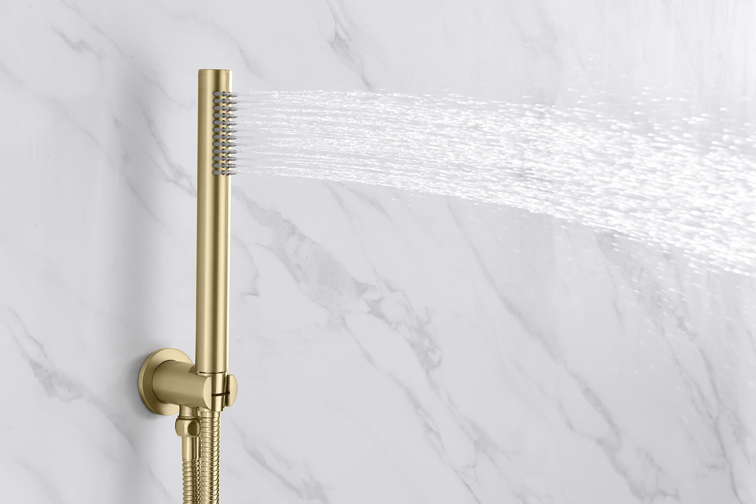 SUMERAIN brushed-gold finish accents contemporary design with warm metallic tone.