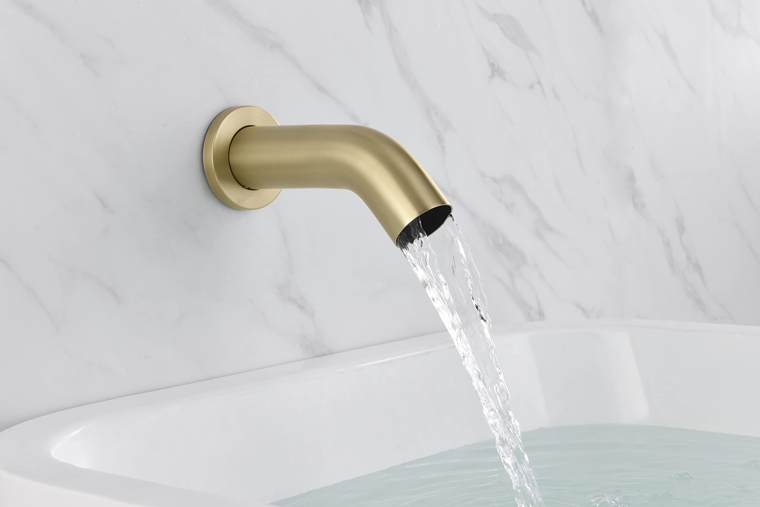 SUMERAIN brushed-gold rough-in valve supports straightforward DIY installation.