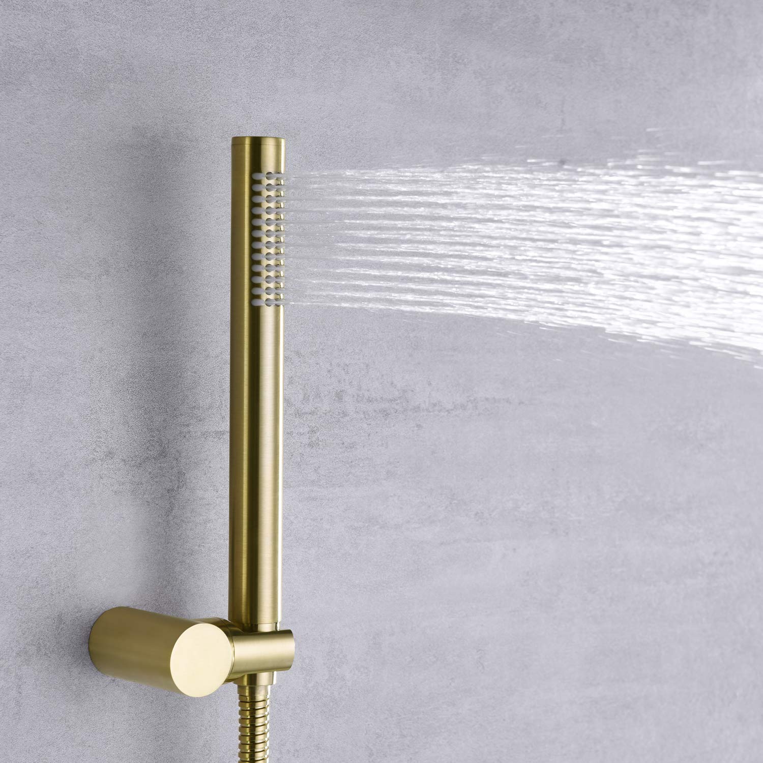Sumerain brushed gold shower hose built for smooth water delivery.