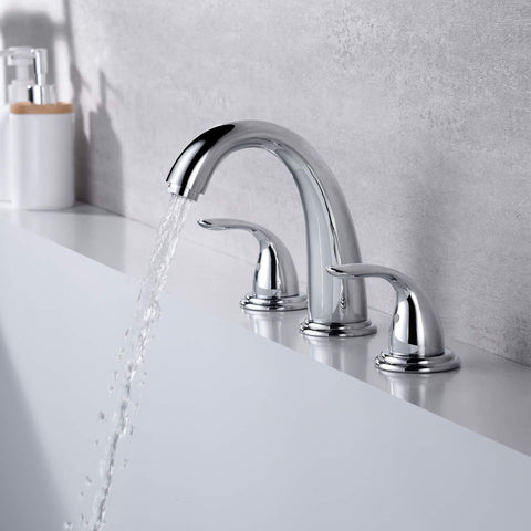 Sumerain chrome finish reflects light for a premium bathroom look.