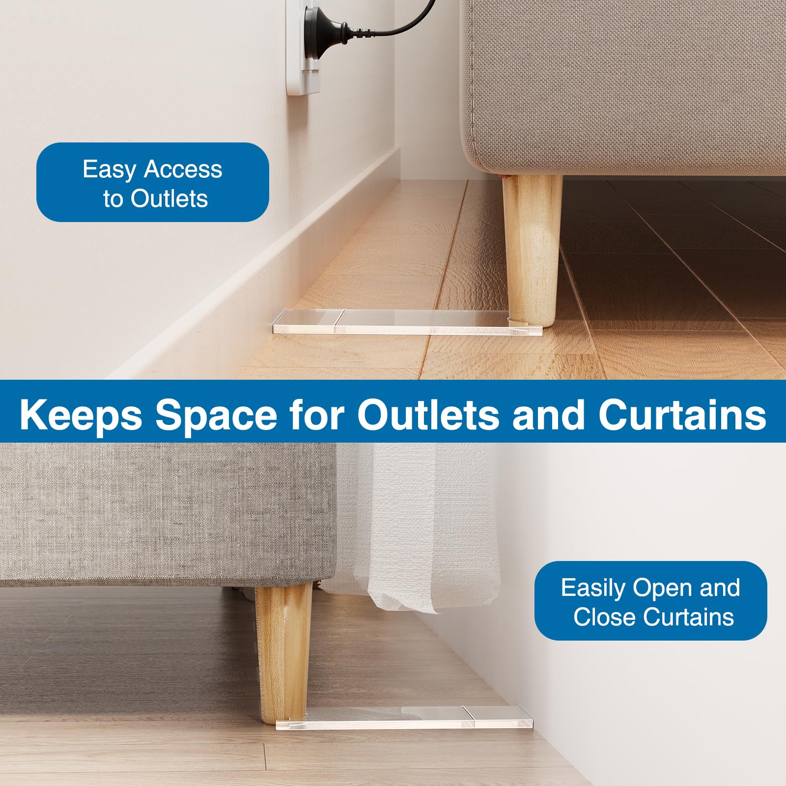 Sumglicie wall protector for furniture prevents wall scratches