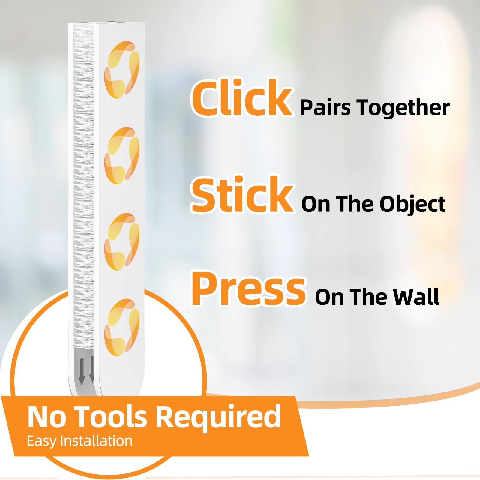 SummerBrite removable strips leave no residue for easy rehangs