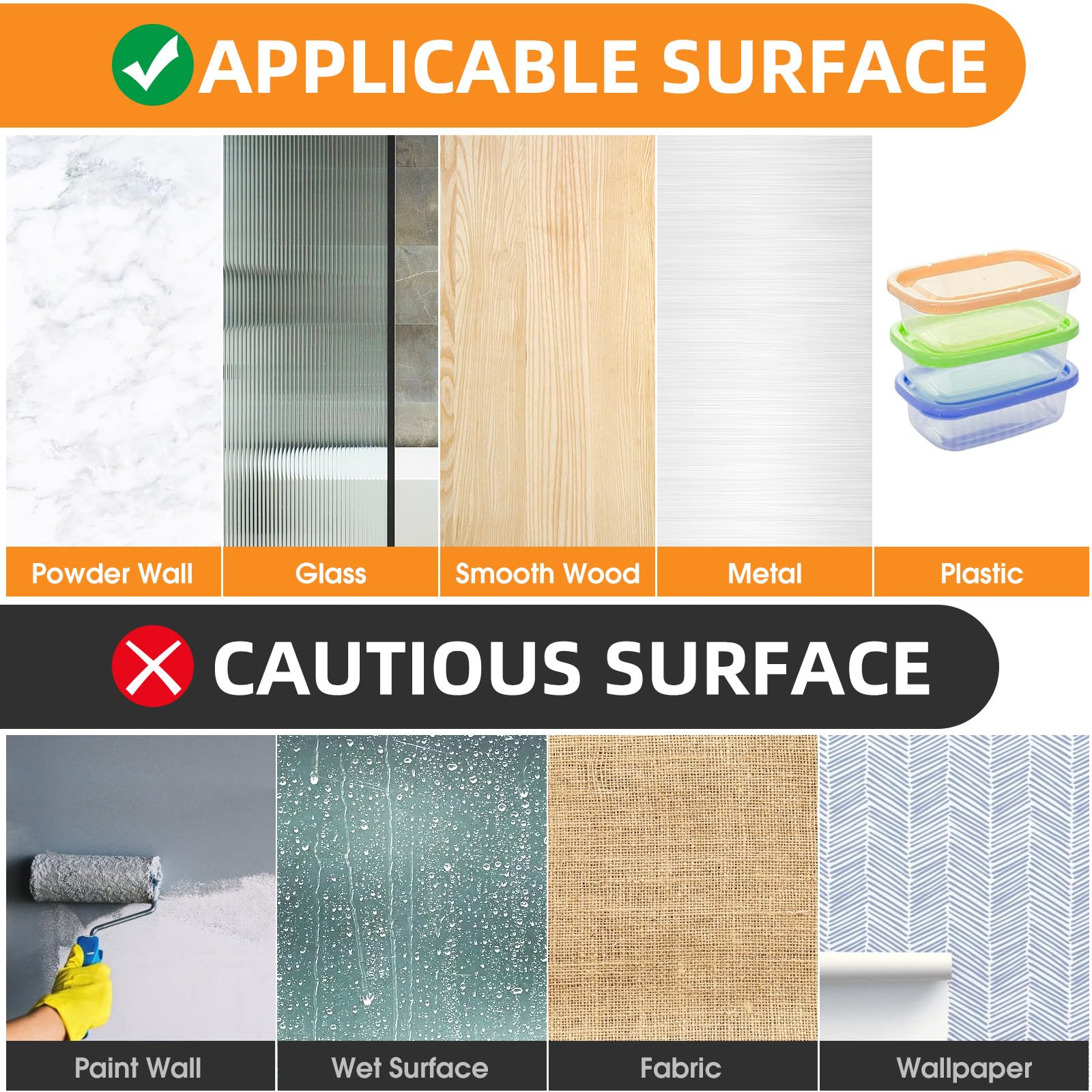 SummerBrite versatile strips work on paint, wood, tile, glass