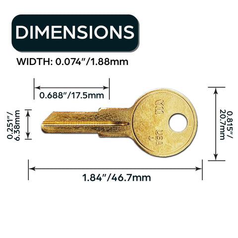 Easy to cut SUMMIT DOORWARE Y11 blank to match lock code
