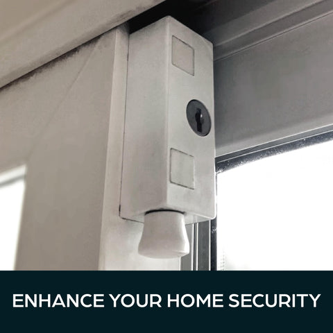 SUMMIT DOORWARE lock installed on a sliding door for secure access
