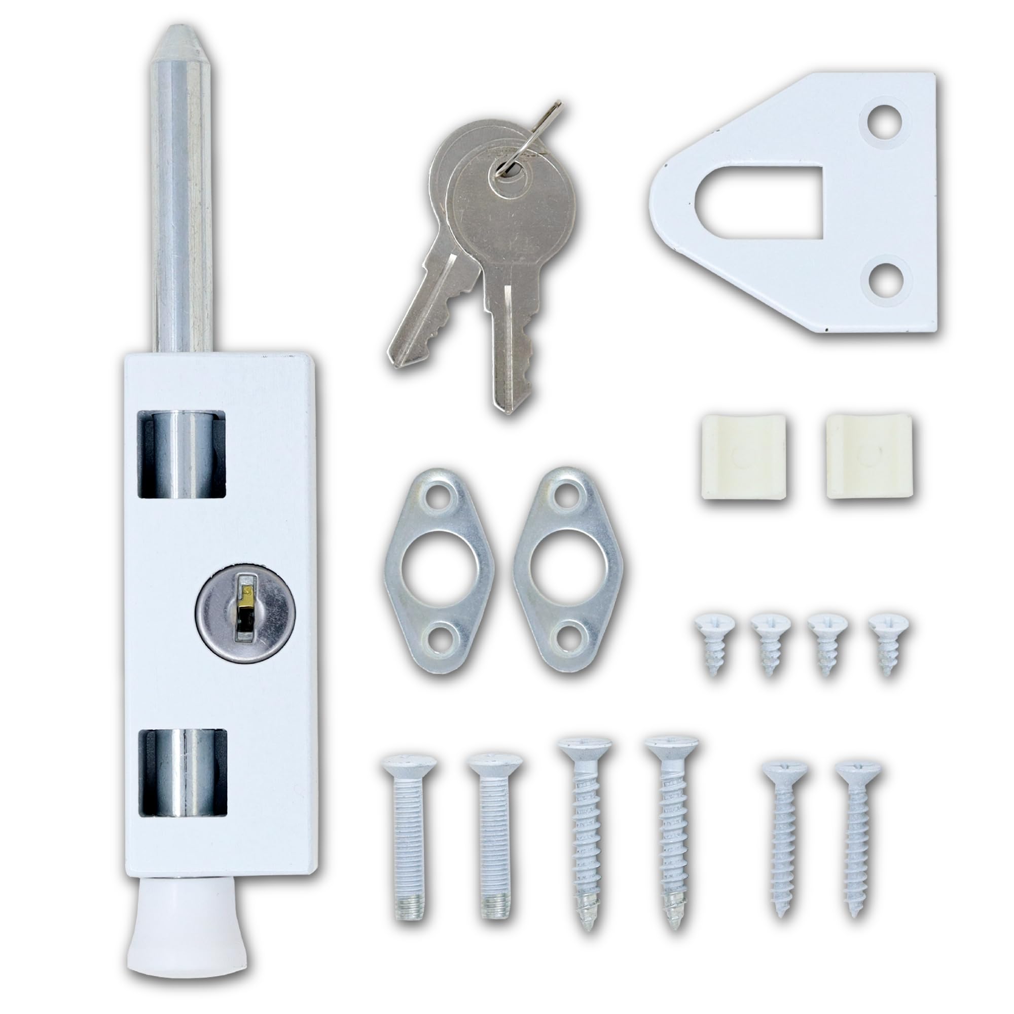 SUMMIT DOORWARE sliding patio door lock with 2 keys enhances home security