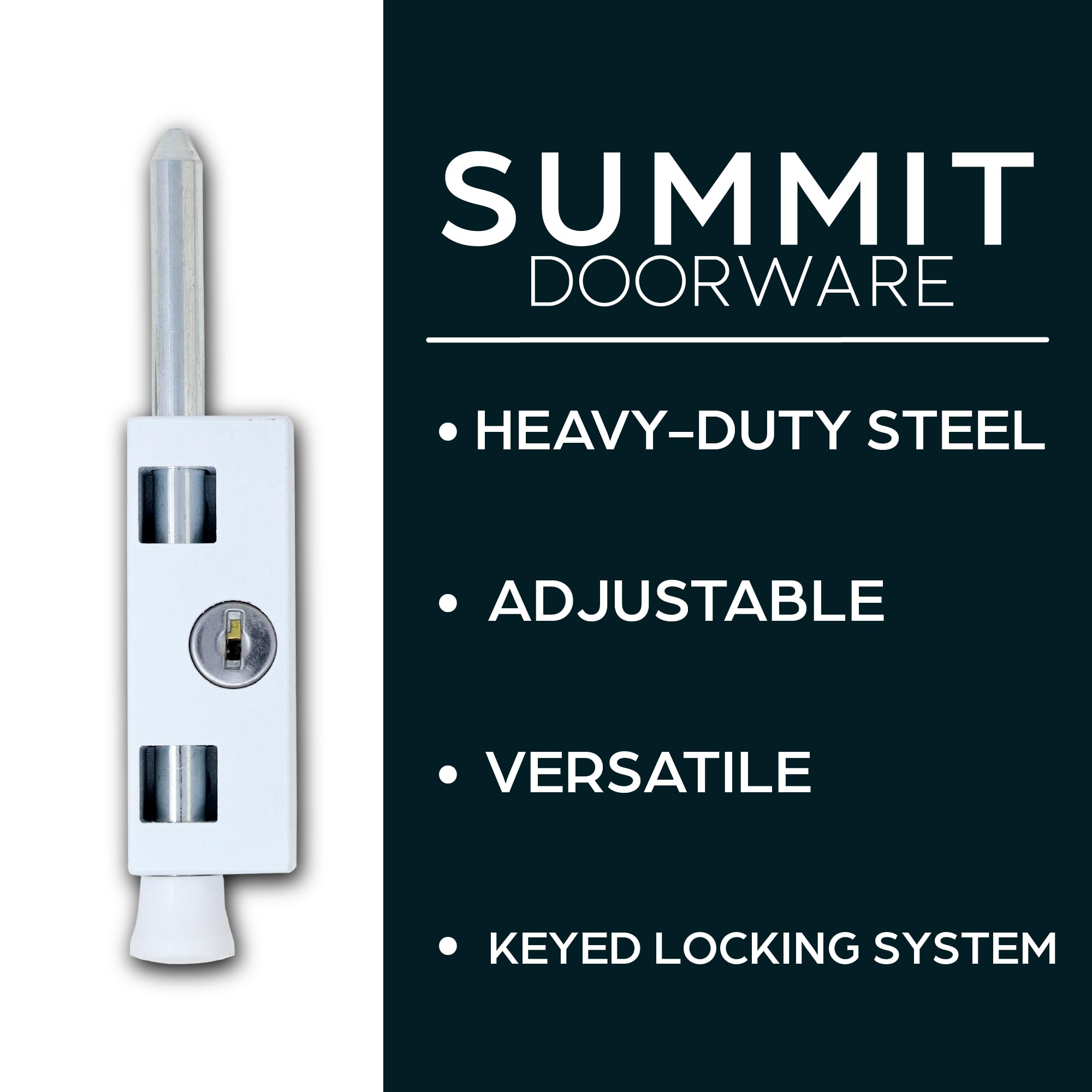 SUMMIT DOORWARE sliding patio door lock close-up of durable latch