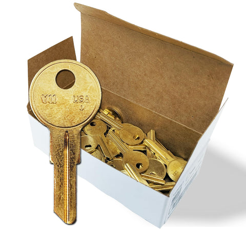 SUMMIT DOORWARE Y11 brass uncut key blank ready for precise cutting