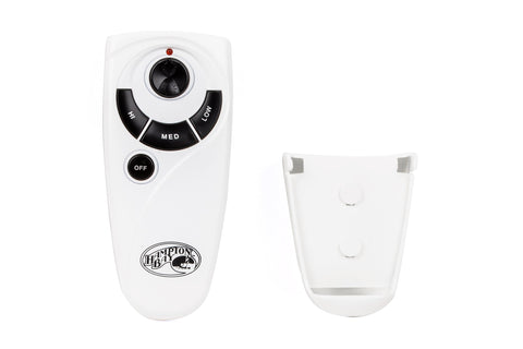 SummitLink UC7083T remote back view with four dipswitches for receiver pairing