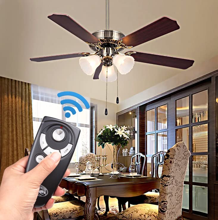 SummitLink UC7083T remote with four dipswitch settings for receiver pairing