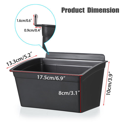 Sumnacon slatwall bin open-top design enables easy item retrieval.