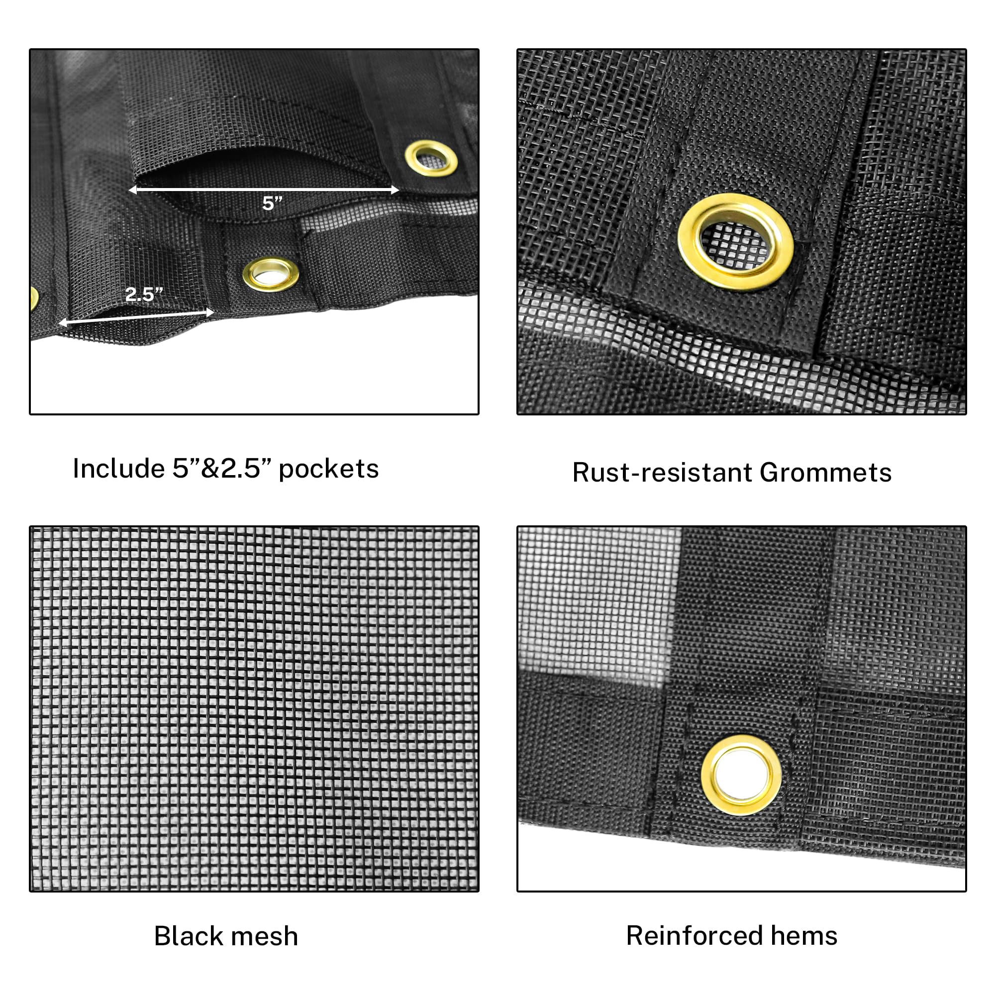SUMORISE 7'X18' tarp double-stitched edges prevent wear and extend life